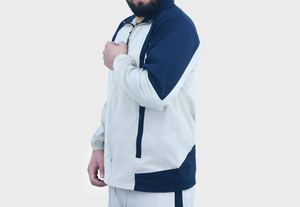 Conjunto Deportivo Rhino Fitness para Hombre, de Manga Larga, con Cierre de Cremallera, Transpirable, de Poliéster y Algodón, Estilo Vintage, Corte Regular, Ropa Deportiva de Invierno - Product Image 5