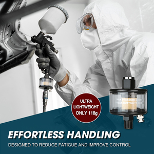 Filtre à air en ligne en aluminium 1/4 pouce, séparateur d'humidité, vanne de vidange d'eau, OEM, garantie 1 an, LEMATEC AI-304, outils pneumatiques/pulvérisation - Product Image 2