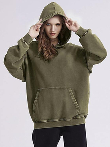 Sudadera con Capucha de Estilo Urbano Relajado, Tejido Premium, Inspirada en la Moda, Directo de Fábrica, con Efecto Desgastado - Product Image 6