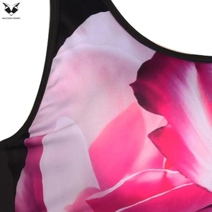 Soutien-gorge de sport respirant personnalisé OEM pour femme, grande taille, imprimé floral, dos nageur, vêtements de fitness pour femme - Product Image 5