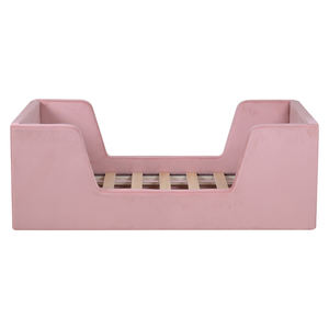 เตียงเด็กหุ้มกำมะหยี่แบบเตียงคู่ สำหรับเด็กอายุ 1-3 ปี ดีไซน์ทันสมัย เป็นมิตรกับสิ่งแวดล้อม ทนทาน ใช้ได้ในห้องนอน/ห้องนั่งเล่น/โรงเรียน - Product Image 4