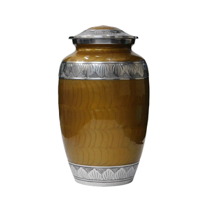 Urnes funéraires en aluminium pour adultes avec gravure, finition couleur étain et magenta, fournitures funéraires en métal pour cendres humaines - Product Image 3