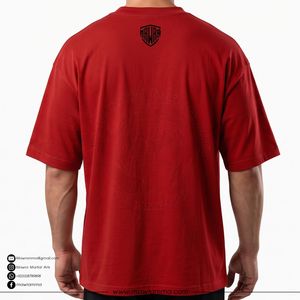 T-shirt graphique surdimensionné personnalisé pour homme, impression numérique, 100 % coton épais, style streetwear, service OEM - Product Image 2