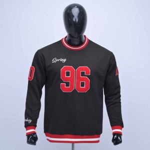 Nouveauté, sweat-shirt à col rond surdimensionné pour homme, de haute qualité, logo personnalisé, fabricants, couleur unie, 100% coton, brodé - Product Image 6