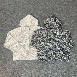 Sudadera con capucha de camuflaje personalizada para hombre, con cremallera completa, de forro polar grueso para invierno. - Product Image 6