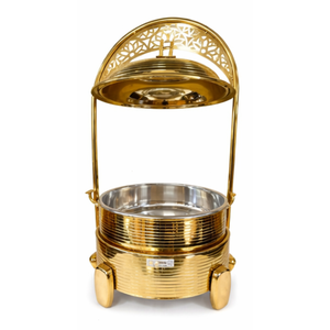 ถาดอุ่นอาหารสี่เหลี่ยมผืนผ้าสแตนเลสเคลือบทอง - Product Image 5