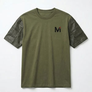 Camiseta Oversize Personalizada de Algodón 100% con Cuello Redondo para Hombre, Estilo Urbano, Venta al por Mayor - Product Image 1