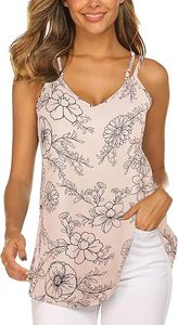 Camiseta sin mangas de punto con cuello en V para mujer, blanca, larga, transpirable, estilo minimalista - Product Image 2