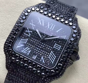 City Glow Simple iced out Moissanite Quartz Watch for Men with Daily Wear <b>Comfort</b> and Modern Style Strong Build and Premium Fee - Product Image 4