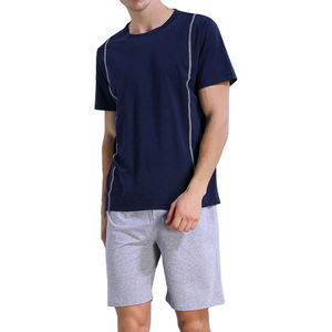 Ensemble de shorts et t-shirts pour hommes en coton grande taille, personnalisable avec logo OEM, séchage rapide, imprimé, pour l'été - Product Image 1
