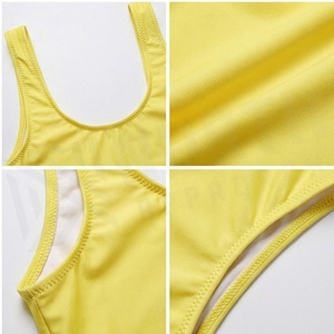 ชุดว่ายน้ำวันพีซสีเหลืองพร้อมลายพิมพ์ North Approach คอกลมทรงเสื้อกล้าม ชุดว่ายน้ำสำหรับผู้หญิง - Product Image 4