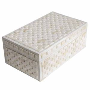 High Quality Handmade Chevron Pattern Bone Inlay <b>Box</b> Bone Decorative Jewelry & <b>Keepsake</b> Storage Organizer <b>Box</b> for Home Decor - Product Image 4