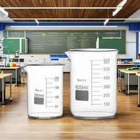 Bécher gradué en verre borosilicate transparent de marque MATALAB pour l'école et les laboratoires chimiques