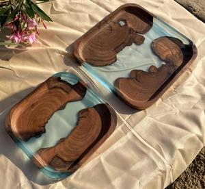 Platter Factory Venta al por Mayor AZORA INDUSTRIES M-290 Bandeja de Servir de Resina con Forma Personalizada, Pintada a Mano, Ecológica y de Estilo Transicional para el Hogar - Product Image 1