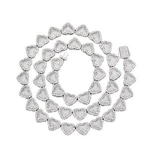 Collar de Lujo con Diamantes de Moissanita en Forma de Corazón, Estilo Hip Hop, Joyería Premium VVS, Accesorio de Moda Unisex, Regalo - Product Image 1