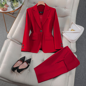 Business Suits for Women Fashion Slim Pants and <b>Blazer</b> <b>Set</b> Ladies Suits Office Wear Formal Suit - Product Image 6