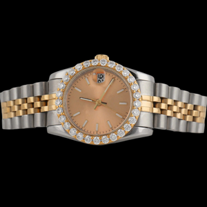 นาฬิกาข้อมือผู้ชายทรงกลมสองสี หน้าปัดเพชรโมอิสซาไนต์ ดีไซน์ใหม่ล่าสุด ราคาขายส่ง ขายดีที่สุด - Product Image 1