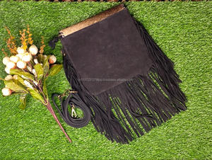 Nouveau Style occidental cheveux sur cacher fourrure daim cuir frange sac haute qualité Boho femmes fourrure cuir Unique moyen Concho frange sacs - Product Image 5