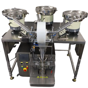 Machine d'emballage automatique électrique verticale pour le comptage de vis, en acier inoxydable 304, pour fixations et quincaillerie, avec ensacheuse à bol vibrant multiple - Product Image 3