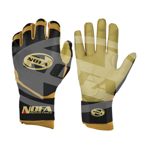 NOFA INDUSTRIES Leather Padded Batting Gloves Black Ambidextrous Fashionable Training for Adults Unisex XXL/XL - Product Image 3