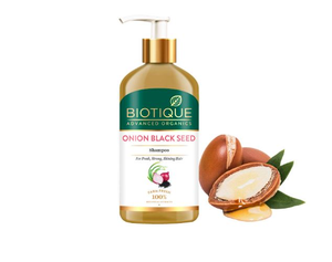Shampoo Biotique à l'oignon et aux graines noires pour des cheveux frais, forts et brillants 300 ml Contrôle de la chute des cheveux Renforcement des cheveux - Product Image 2