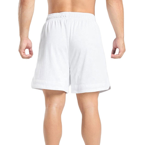 Shorts en maille élégants et abordables en gros, coupe régulière, deux poches zippées, pour hommes, ajustés, respirants, pour la gym - Product Image 3