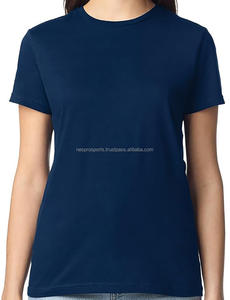 T-shirt en denim pour femme, col rond, coton/polyester, doux, respirant, décontracté, été, fabrication OEM, marque privée - Product Image 5