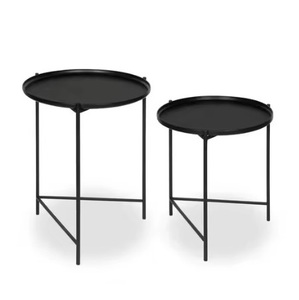 Mesa de Centro Multifuncional Chapada en Oro con Tapa de Vidrio, Mesas de Café para Cantinas y Restaurantes, Decoración de Interiores para el Hogar - Product Image 2