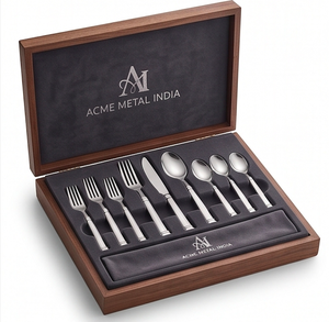 Ensemble de couverts classiques en acier inoxydable avec manche à rayures, idéal pour la restauration et l'hôtellerie - Product Image 3