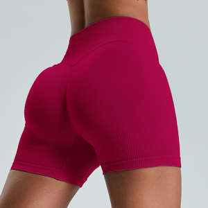 Service OEM personnalisé Short de yoga taille haute extensible effet push-up fessier pour la gym, l'entraînement, le sport et le fitness - Product Image 4
