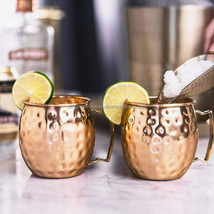 แก้วมักทองแดงแบบมอสโก,แก้วเบียร์ทองแดงบริสุทธิ์ค้อนสุดสร้างสรรค์แก้วทองแดงทำมือ - Product Image 4