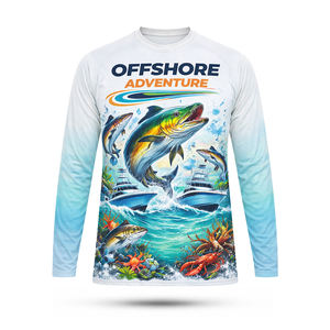 เสื้อผ้าตกปลาแบบใหม่สั่งทำพิเศษสำหรับผู้ชาย แขนยาว พิมพ์ลายแบบซับลิเมชั่น ผลิตในปากีสถาน - Product Image 1