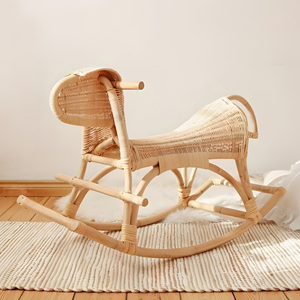 Cheval à bascule en rotin fait main pour enfants, jouet à chevaucher, prix de gros le plus bas - Product Image 6