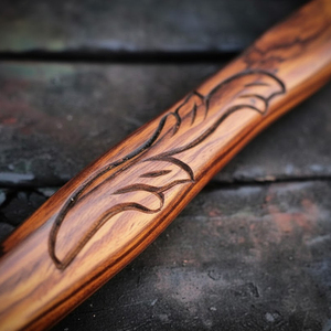 Hacha de doble cabeza de acero de Damasco, herramienta utilitaria tradicional para exteriores con diseño de doble cabeza - Product Image 4