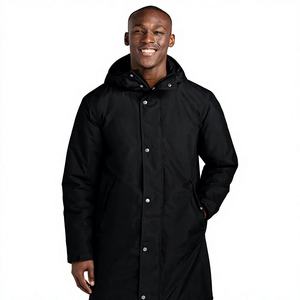 Parka d'hiver personnalisée pour homme, isolée, imperméable, coupe-vent, à capuche, avec garniture en fourrure, coque en polyester/nylon, fermeture éclair, service OEM - Product Image 1
