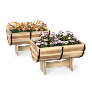 Factory Wholesale Natural Acacia Wood <b>Planter</b> <b>Box</b> with Legs Outdoor Indoor Plant Pot Good Price from Vietnam B2B - Product Image 2