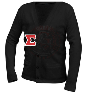 Custom Greek Sorority Fraternity Sigma Epsilon Men's Winter <b>Cardigan</b> <b>Sweater</b> Embroidery Greek Letter Full Sleeve Acrylic Knitted - Product Image 3