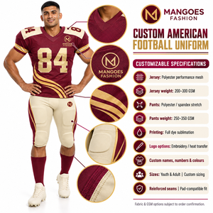 Pantalones de Jersey de Fútbol Americano Sublimados Personalizados, Transpirables y Antibacterianos, Uniforme de Equipo de Fútbol Americano para Clubes Adultos, Ligas Escolares - Product Image 6