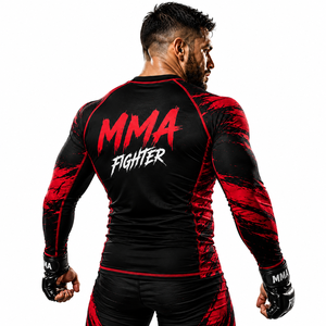 เสื้อรัดกล้ามเนื้อ MMA แบบสั่งทำพิเศษ ผ้ายืดสแปนเด็กซ์/โพลีเอสเตอร์ แห้งเร็ว ระบายอากาศดี ผลิตจากโรงงานโดยตรง พิมพ์ลายแบบ Sublimation สำหรับ BJJ ยิวยิตสู โนกิ - Product Image 5