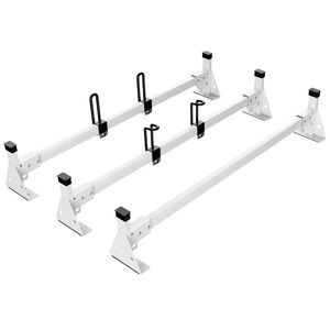 Portascala da tetto per furgone in acciaio resistente da 54 pollici con 3 barre trasversali, capacità 800 libbre, portascala per rimorchio e parti per impalcature - Product Image 1