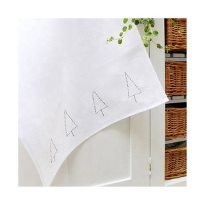 Factory Wholesale White Embroidered Serving Napkin Cotton Fabric Serviette Gauze <b>Table</b> Towels Set for Wedding Decoration <b>Easter</b> - Product Image 1