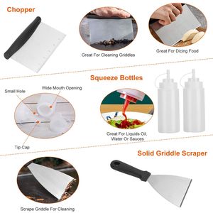 Juego de 7 Utensilios de Acero Inoxidable para Asar a la Parrilla, Kit de Espátulas para Barbacoa al Aire Libre - Product Image 4