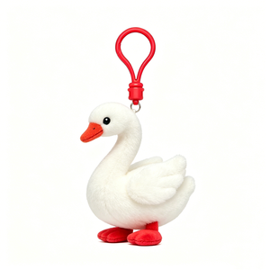 Customized <b>Cute</b> Pink Flamingo Plush Keychain Cartoon Animal Pendant Soft Toy 3D Shape - Product Image 6