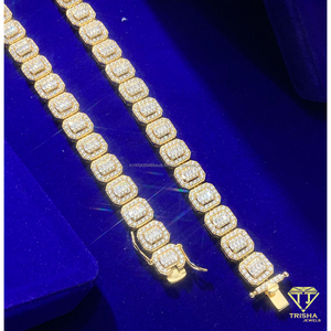Fashion 925 Sterling Silver Moissanite Diamond Cuban Link <b>Chain</b> Luxury <b>Iced</b> <b>Out</b> Hip Hop Jewelry Wholesale Supplier - Product Image 2