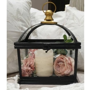 Farol de Metal Moderno de Estilo Real Tradicional, Farol para Velas, Decorativo para Interiores y Exteriores, para Decoración del Hogar - Product Image 6