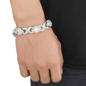 Pulsera Unisex de Hip Hop con Diamantes Moissanite, Fabricada en India, con Cierre de Caja Seguro, Disponible a Precio de Fábrica - Product Image 1
