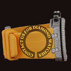 Montre Hip Hop en Argent Sterling à Cadran Rond en Verre avec Chiffres et Diamants Moissanite Blancs, Caractéristiques Uniques, Fortement Demandée, Disponible à la Vente - Product Image 5