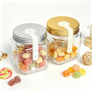 Wholesale Empty 530ml PET Square <b>Jar</b> - 18oz Food Grade <b>Plastic</b> Container for Candy Nuts Snacks Honey Storage Custom Packaging - Product Image 6