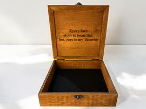 Boîte en bois imprimée finition mate, élégante boîte à bijoux, boîte de rangement en bois imprimée pour cadeaux sophistiqués, vente en gros - Product Image 5