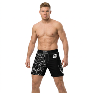 Custom OEM Polyester Spandex Breathable Men's MMA Shorts High Split Fight Shorts for Martial Arts & Kickboxing - Product Image 1